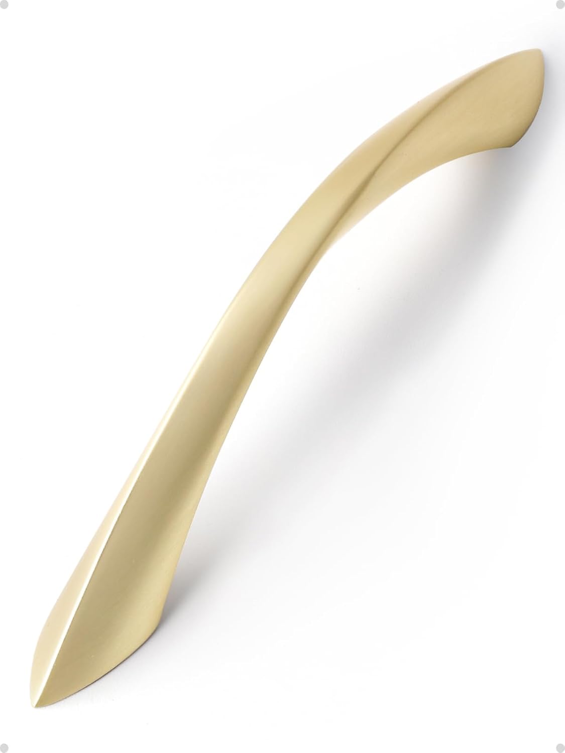 Brushed Gold Cabinet Pulls 5 Inch Arch Twisted Brass Handles Drawer Kitchen Cupboard Bathroom Dresser Cabinet Hardware Zinc Alloy 10 Pack