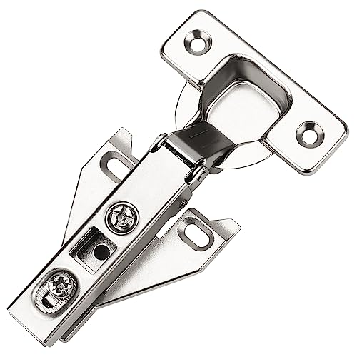 Probrico 24 Pairs(48 Pack) Kitchen Cabinet Hinges for Face Frame Cabinet, Concealed Cabinet Hinges Brushed Satin Nickel with Mounting Screws