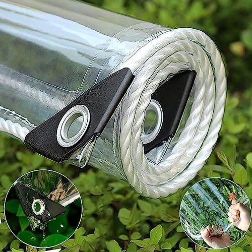 LCKFFYD 8' x 10' Clear PVC Tarp