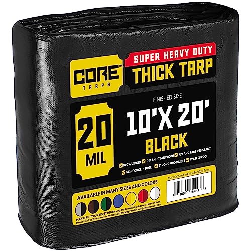 Core Tarps Extreme 20 Mil (Black 10 X 20)