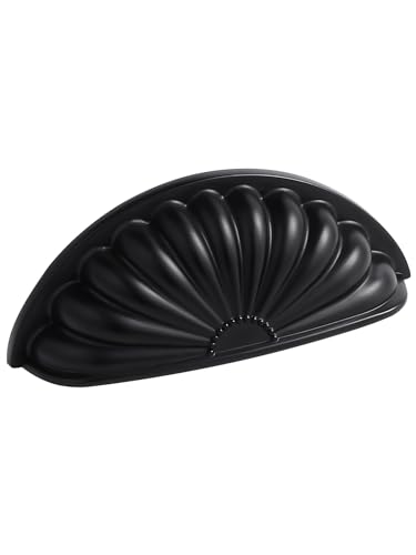 Black Cabinet Cup Pulls 3" Hole Center 10 Pack Matte Drawer Pulls Kitchen Hardware Cabinet Handles Dresser Handles Knobs
