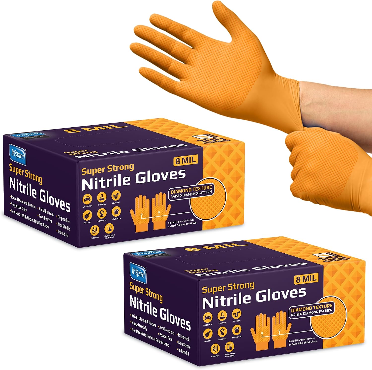 Inspire 8 Mil Orange Nitrile