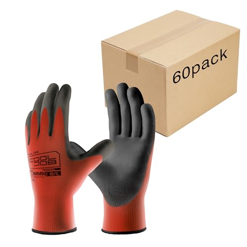 COOLJOB 60 Pairs Safety Work Gloves Pack