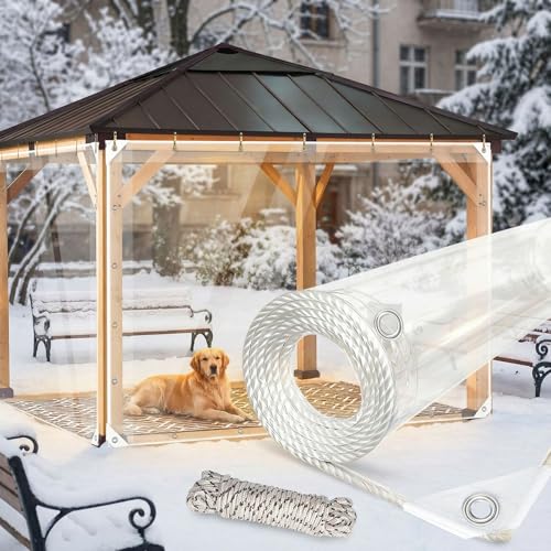 LCYFBE 8'x8' 14mil Clear Vinyl Tarp