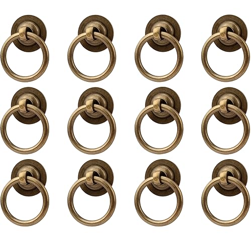 RZDEAL Antique Brass Ring Pulls