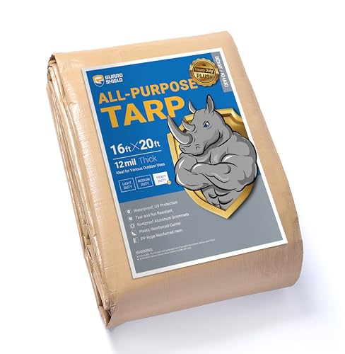 GUARD SHIELD Beige Tarp 16x20