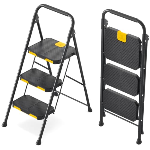 KINGRACK 3 Step Ladder (Top Rated)