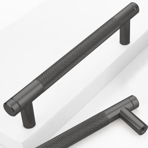 12 Pack 5 Inch 128 mm Black Barrel Cabinet Pulls Cupboard Aluminum Handles Drawer Pull Cabinet Handles Cabinet Handles