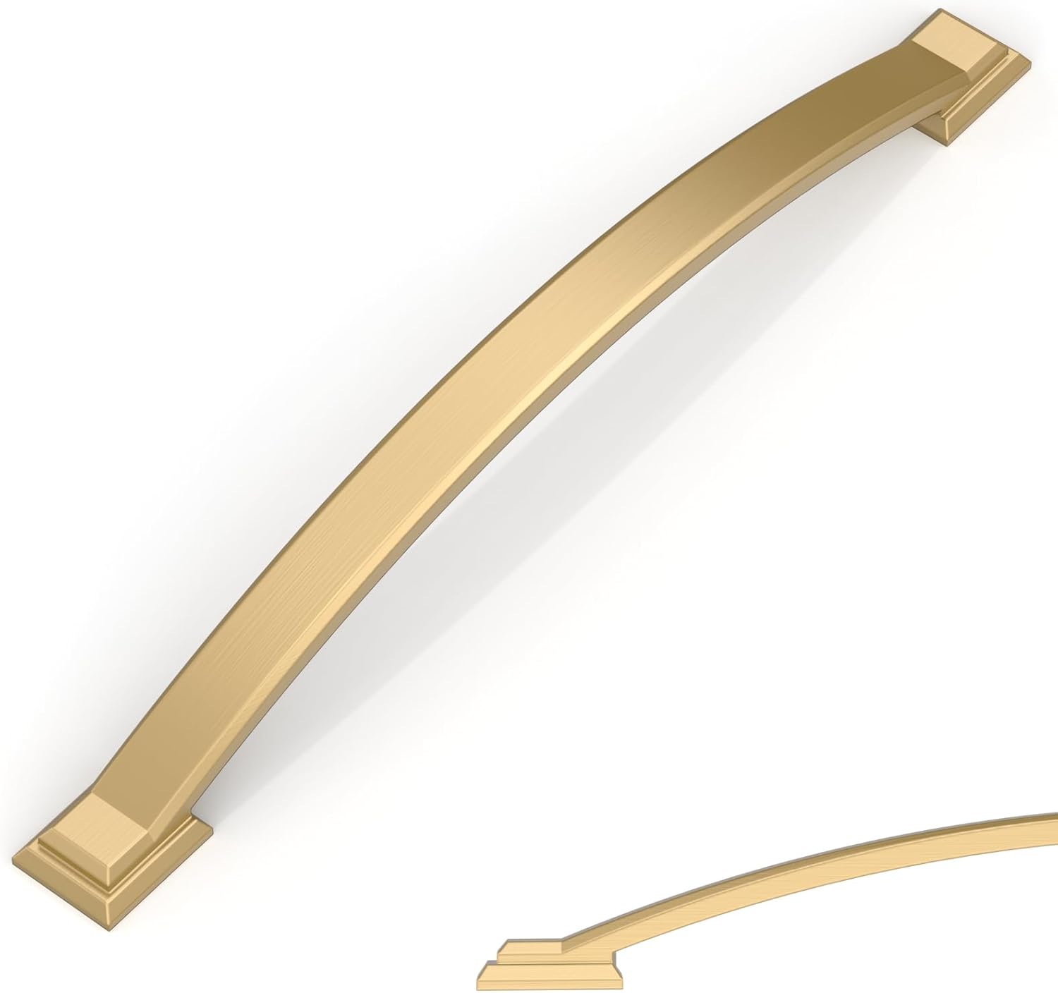 Amerdeco 10 Pack Champagne Bronze Cabinet Pulls 7 Inch(177mm) Hole Centers, Handles for Kitchen Cabinet Hardware, Arch Cabinet Handles for Bathroom Dresser Drawer Handles ZH0016...