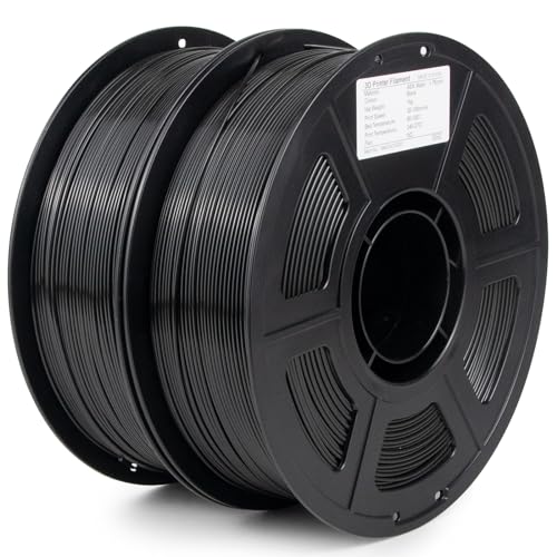 ASA Filament 1.75mm Bundle, UV/Heat/Weather Resistant 3D Printer Filament, Perfect for Outdoor Functional Parts, 2kg (4.4lbs) Spool - Black