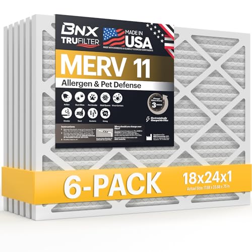 BNX TruFilter 18x24x1 MERV 11 (6-Pack)