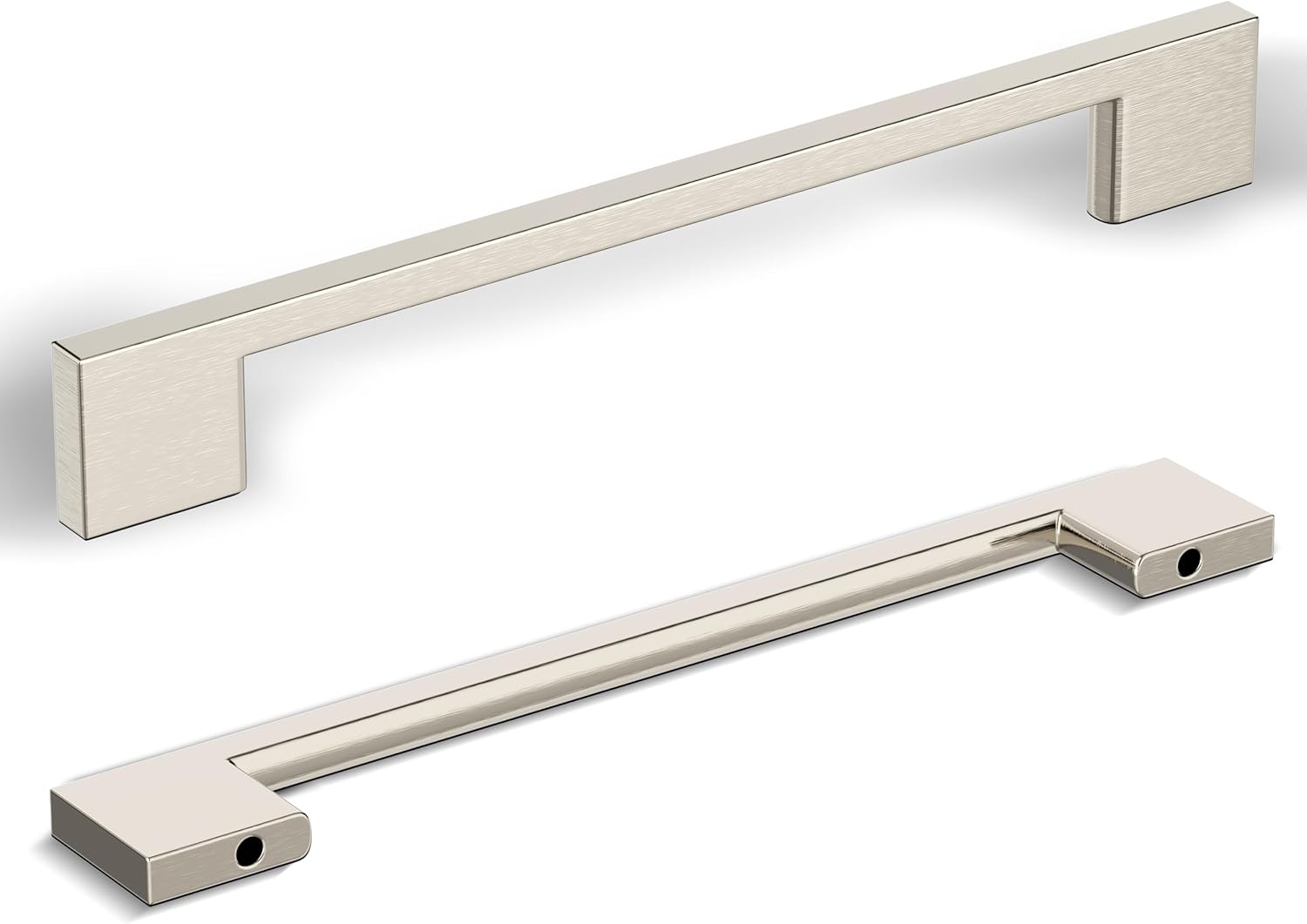 Southern Hills 10 Pack 160mm Kitchen Square Cabinet Handles Satin Nickel Cabinet Pulls Brushed Nickel Drawer Pulls Kitchen Cabinet Hardware Kitchen Handles for Cabinets Cupboard Handles Drawer Handles