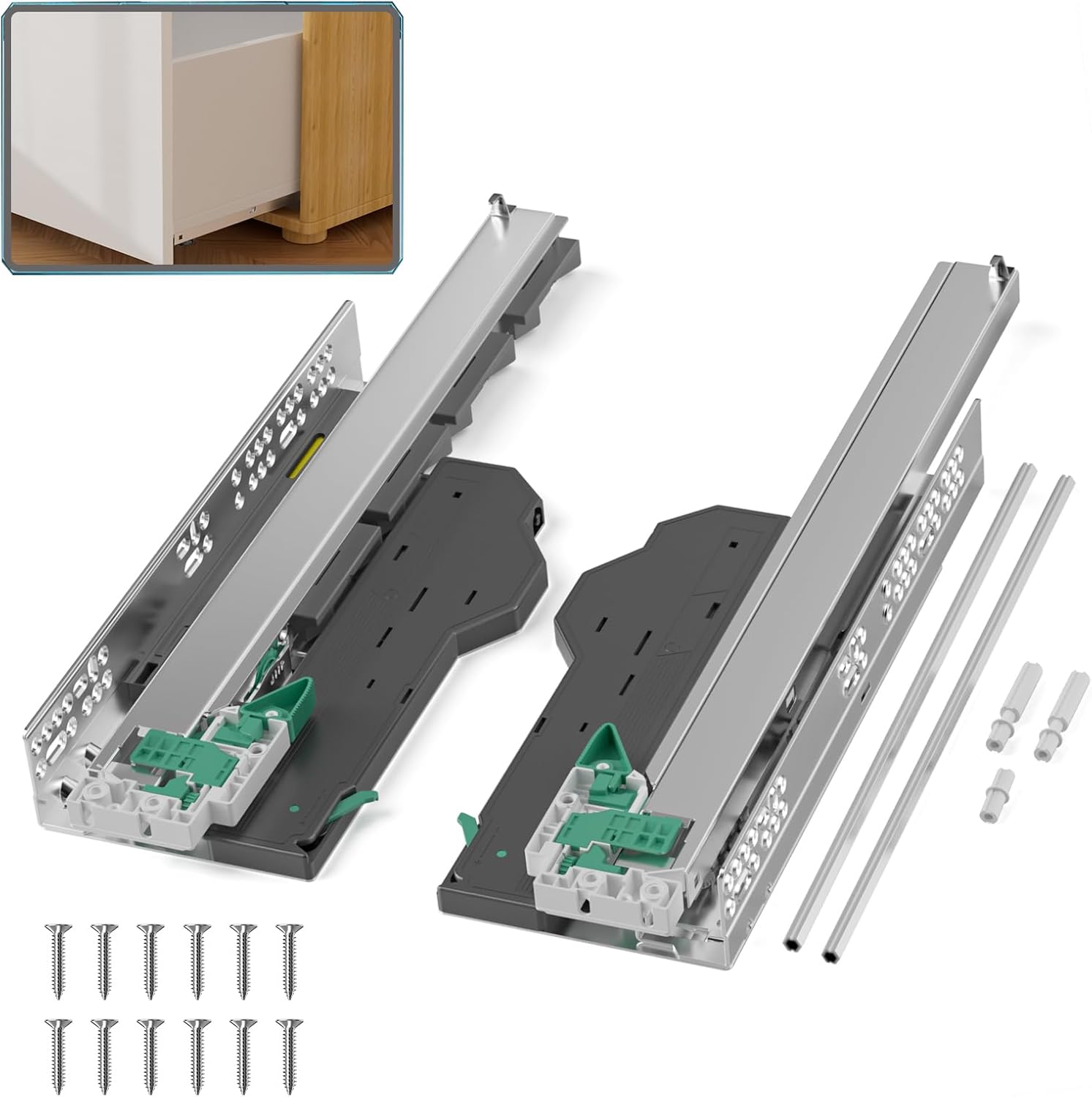 SIGOE Push to Open & Soft Close 18"