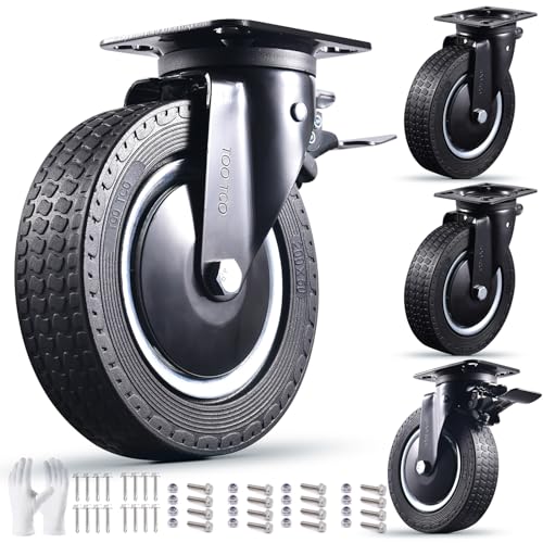 Heavy Duty 8" Caster Wheels Set