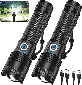 AMZGOGO Rechargeable Flashlights (2 Pack)