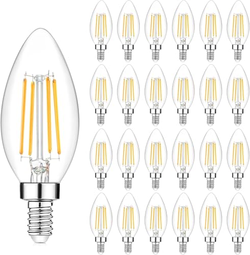Yochoice 24-Pack Dimmable Candelabra
