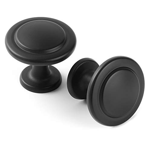 KOOFIZO Matte Black Knobs, 30 Pack