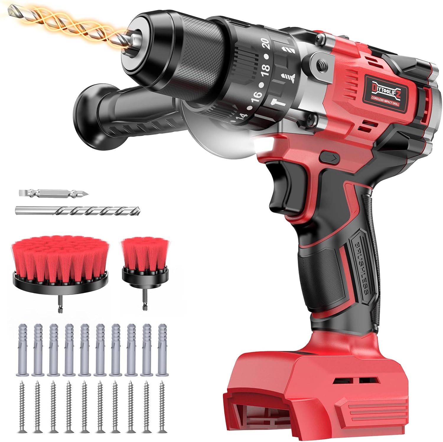 Cordless Drill Compatible with Milwaukee 18V