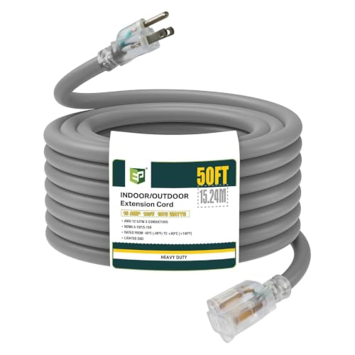 EP 50 Ft Lighted Outdoor Extension Cord