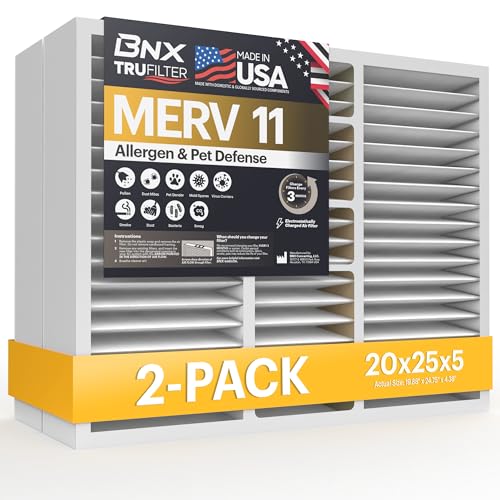 BNX TruFilter 20x25x5 MERV 11 (2-Pack)