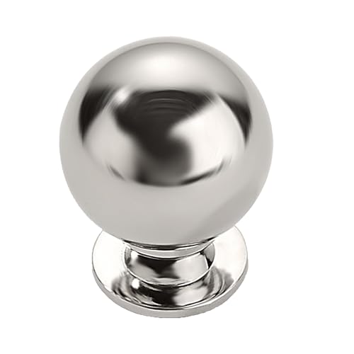 khtmeware 10 Pack 1-1/4 Inch Soild Polished Nickel Cabinet Knobs Large Heavy Duty Ball Kitchen Cabinet Hardware Drawer Knobs Pulls for Drawers.