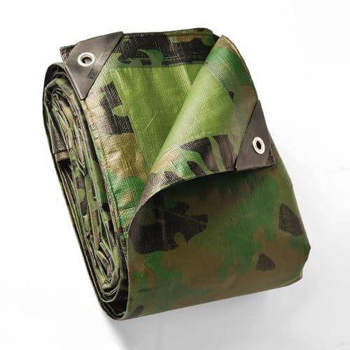 GUARD SHIELD Heavy Duty Camo Tarp Camouflage Tarps Waterproof 16x20 Feet Poly Cover 10mil
