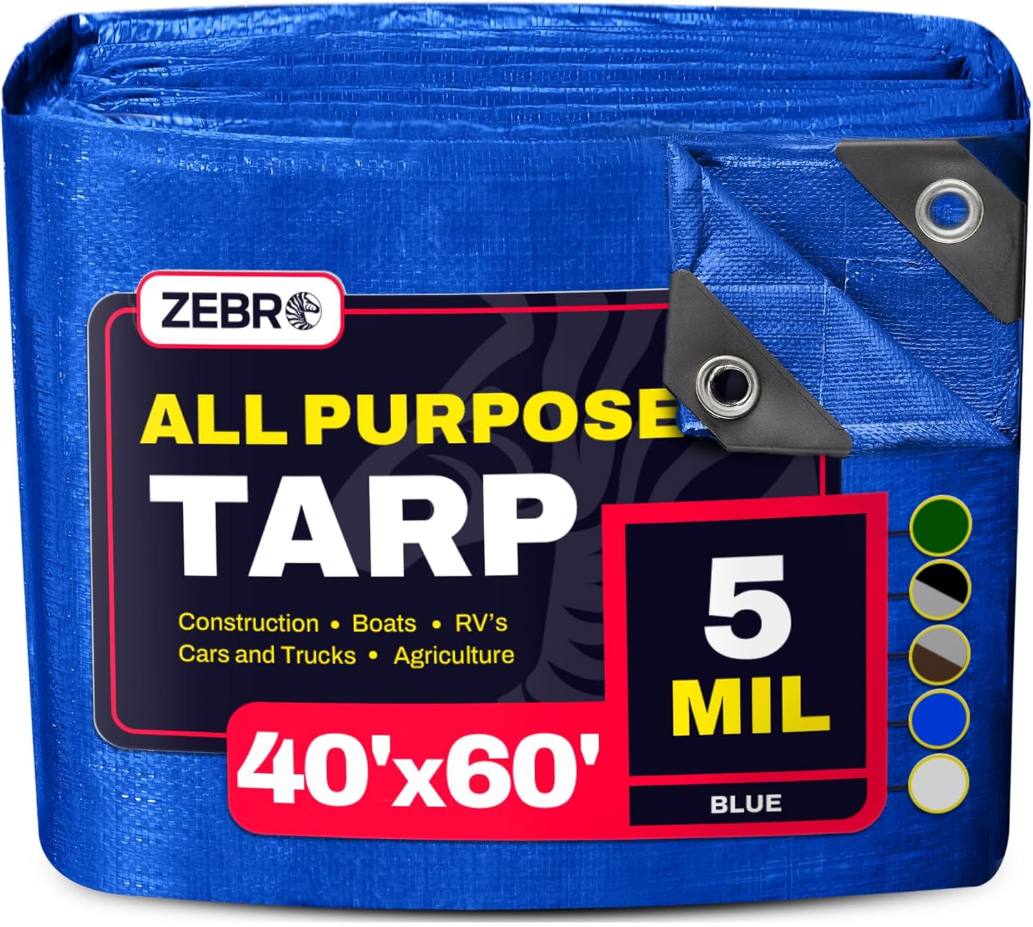 ZEBRO 40' x 60' Blue Tarp