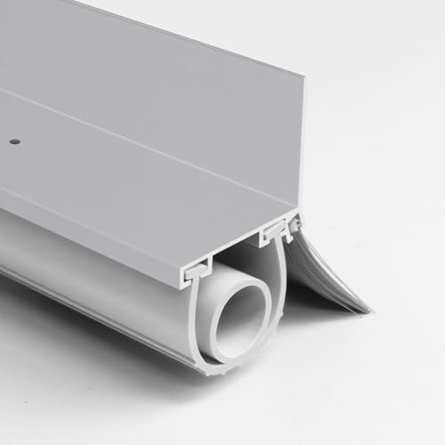 Duzzy Universal Garage Door Seals Kit, Weatherproofing Bottom Rubber with Brush and Aluminum Track Retainer Base Kit, U Shape+O Ring Heavy Duty Weatherproof Parts Kit (16.5 Feet)