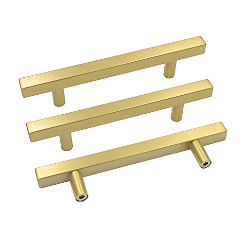 goldenwarm 200 Pack Brushed Brass Pulls
