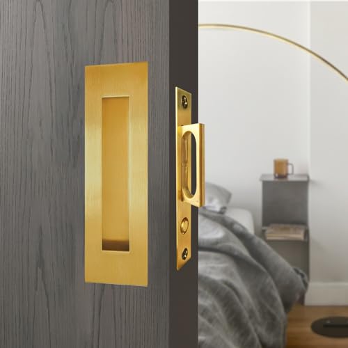 senharvest Recessed Finger Flush Pull (Gold, 4.72Inch)