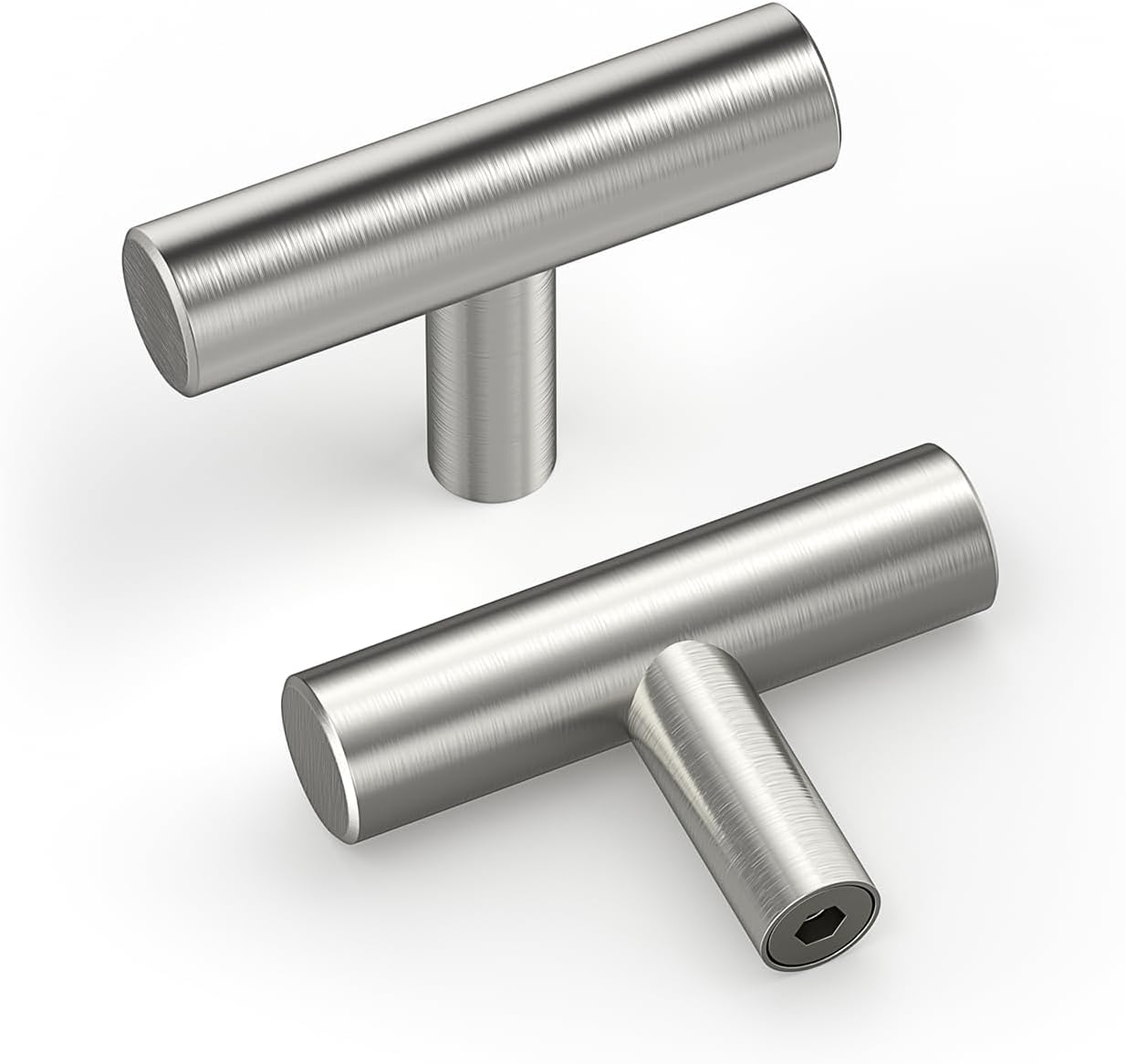 homdiy 200Pack Cabinet Knobs - Brushed Nickel Drawer & Door Knobs - 2in Modern Hardware for Kitchen & Dresser Drawers