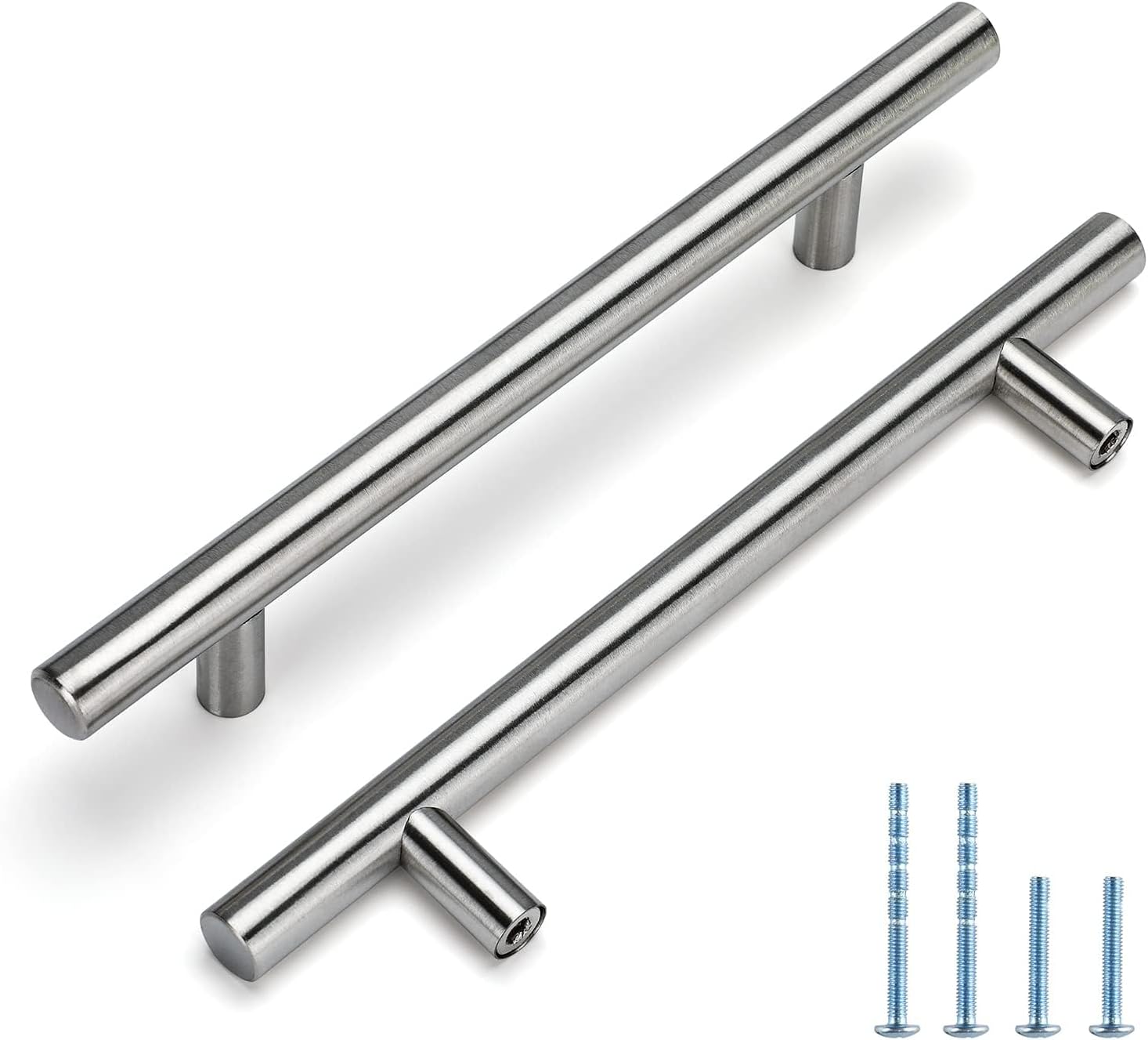 homdiy 400 Pack Cabine Handles Brushed Nickel Drawer Pulls - HD201SNB Cabinet Hardware 4.5in Hole Centers Cabinet Pulls for Kitchen Cabinets