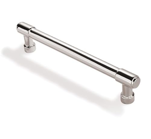 Solid Heavy Duty Jasper Cabinets Pulls - 10 Pack Polished Nickel - 5 inch Hole Centers for Kitchen Cupboards Handles Modern Kitchen Contemporary Bathroom Cabinets Hardware