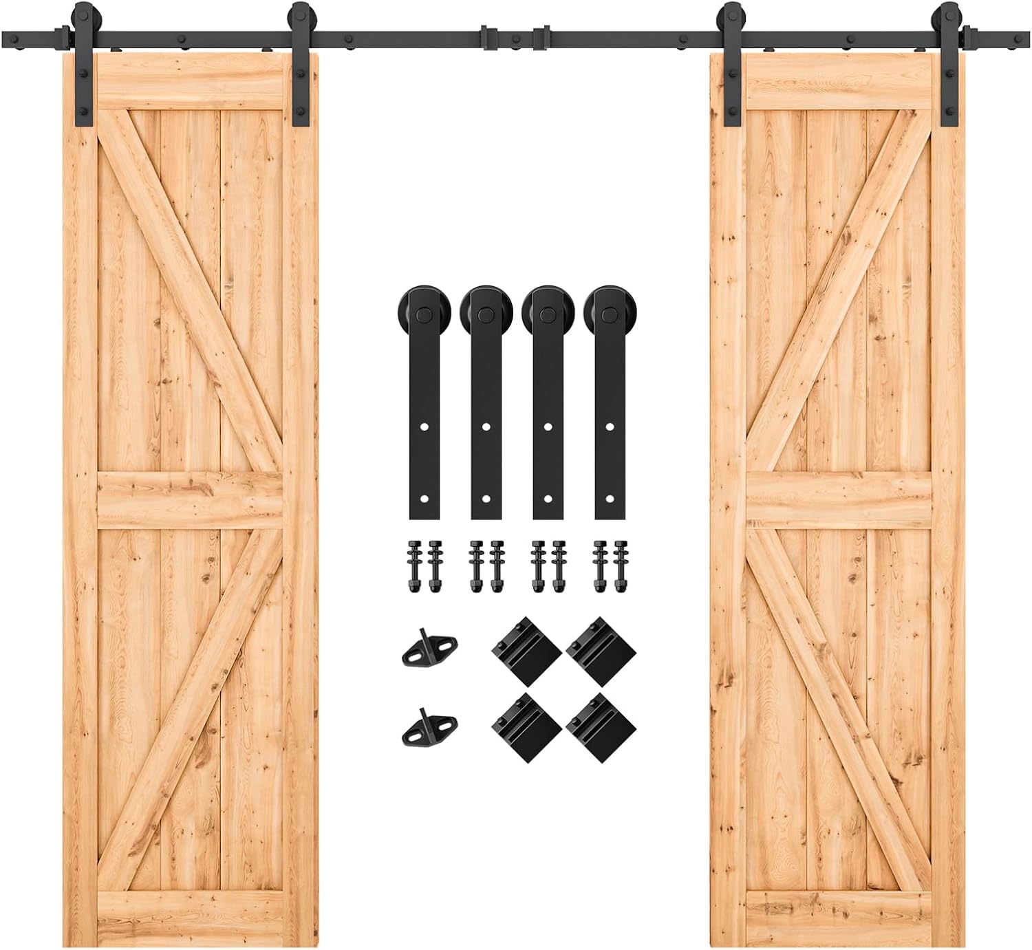 SMARTSTANDARD 8.2 FT Double Barn Door Kit