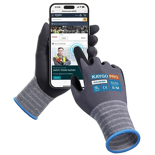 KAYGO Touchscreen Nitrile Gloves (12 Pairs)