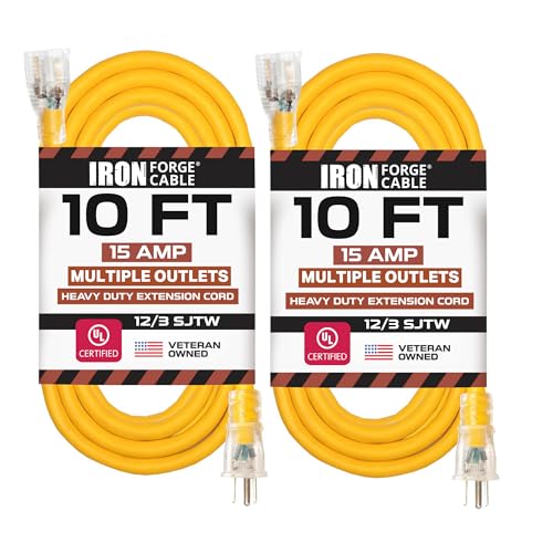 Iron Forge 10ft 12/3 Lighted (2-Pack)