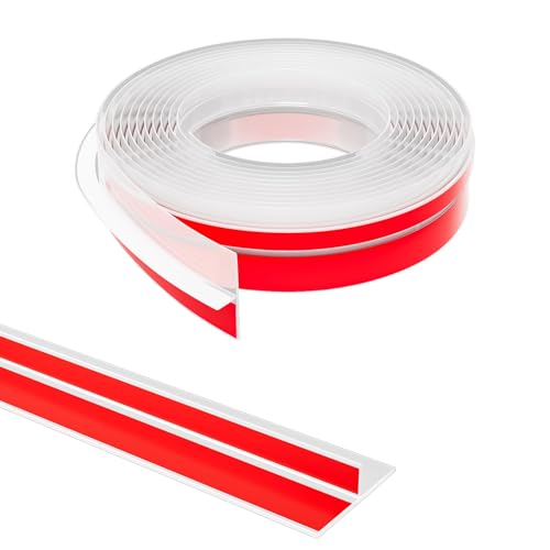 T-Shaped Door Draft Stopper, 1.97 in x 40 Ft Silicone Seal Strip for Windows Gaps, Weather Stripping Seal Strip Shower Sweep, Clear