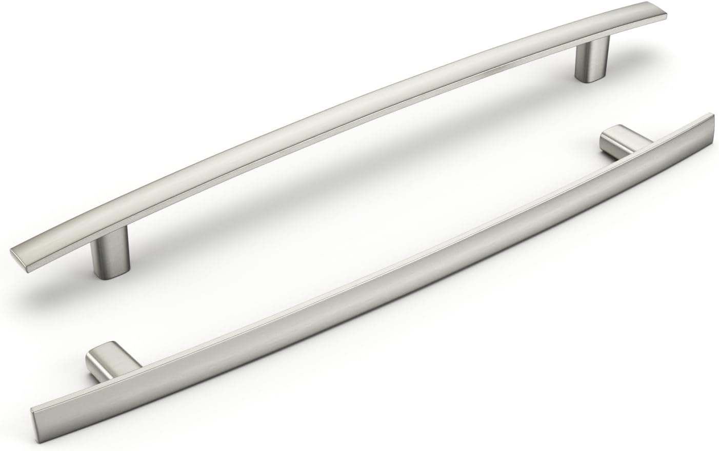 homdiy 10 Pack Cabinet Handles Brushed Nickel Cabinet Pulls 7-1/2 inch Hole Centers Kitchen Dresser Handles Solid Arch Drawer Pulls, Zinc Alloy