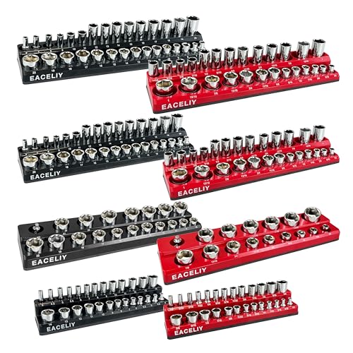 EACELIY 8Pc Magnetic Socket Organizer Set