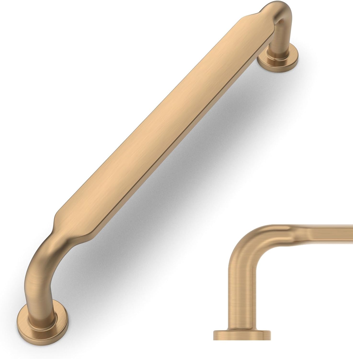 Amerdeco 10 Pack Champagne Bronze Cabinet Pulls 6.3 Inch(160mm) Hole Centers Kitchen Cabinet Handles Solid Zinc Alloy Cabinet Hardware Drawer Pulls ZH0051......