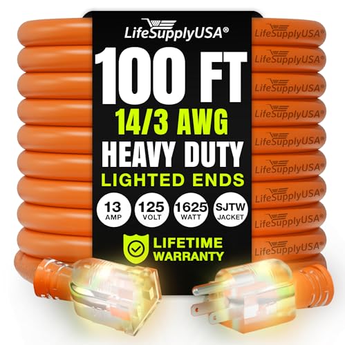 100ft 14/3 Heavy Duty (Orange)