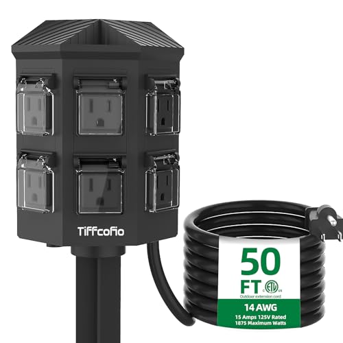 Tiffcofio 50 FT Extension Cord