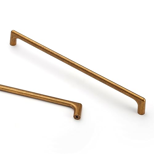 Asidrama 6 Pack 11.3 Inch(288mm) Antique Brass Cabinet Pulls Cabinet Handles Cupboard Handles Kitchen Cabinet Hardware for Cupboard Drawer Pulls