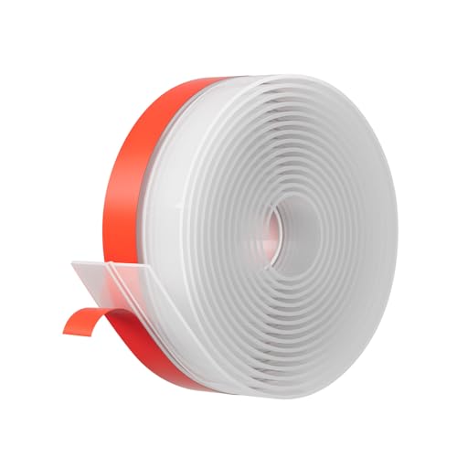 Heavy-Duty 2Inch (W) x 36FT(L) Door Weather Stripping, Extra Thick 2mm Door Draft Stopper Silicone Seal Strip, Draft Seal Tape for Doors Windows and Shower Glass Gap