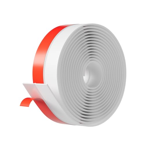 Heavy-Duty 3Inch (W) x 36FT(L) Door Weather Stripping, Extra Thick 2mm Door Draft Stopper Silicone Seal Strip, Draft Seal Tape for Doors Windows and Shower Glass Gap