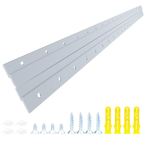 French Cleat Heavy Duty, Aluminum French Cleat, Headboard Wall Mounting Brackets with Screws, Heavy Mirror Mounting Hardware (42 Inch-1 Pair, Support 280 lbs)