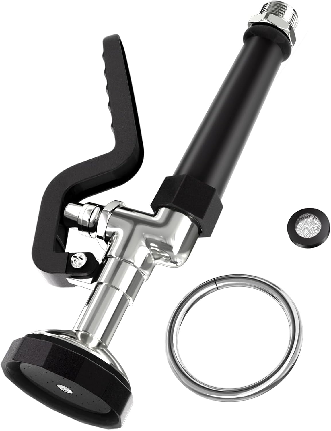Pre Rinse Spray Valve for Dishwash: BESTJEEF Commercial Faucet Spayer Head Replacement - High Pressure Sprayer Nozzles for Restaurant Kitchen Sink Cleaning