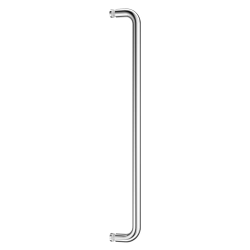 Ranbo Glass Shower Door Towel Bar 24 Inch Stainless Steel Sliding Shower Door Handle Replacement with Polished Chrome Finish for Commercial and Residential Glass Doors