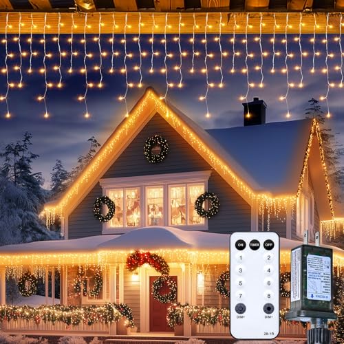 Brightown Warm White Icicle Lights