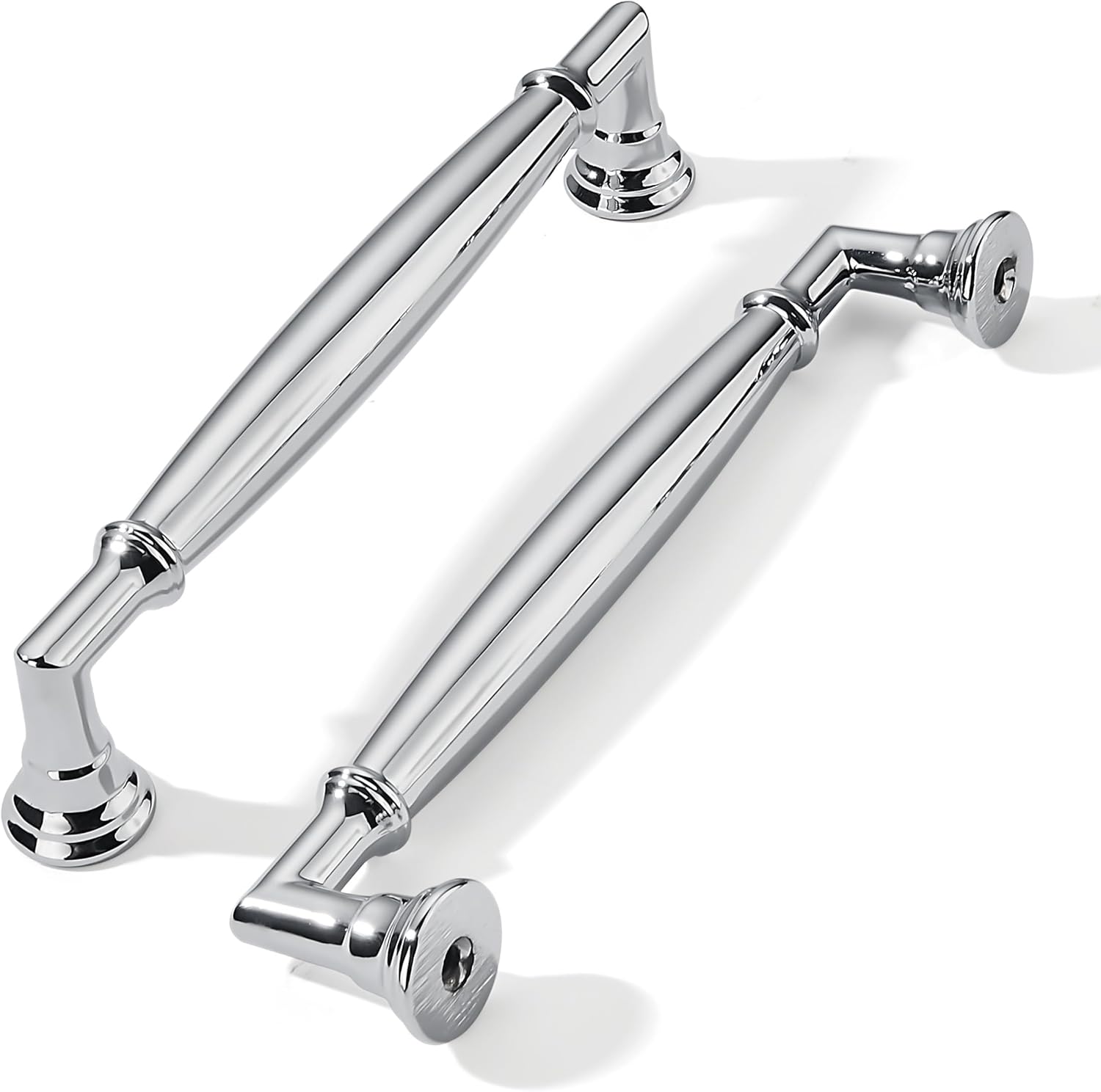 khtumeware 10 Pack 5 Inch(128mm) Polished Chrome Cabinet Pulls Heavy Duty Solid Cabinet Handles Kitchen Cabinet Hardware for Cupboard Drawer Handles